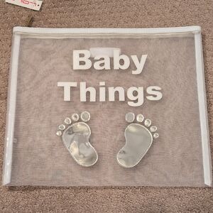 LOLO Brand White Mesh Baby Things Travel Bag NWT